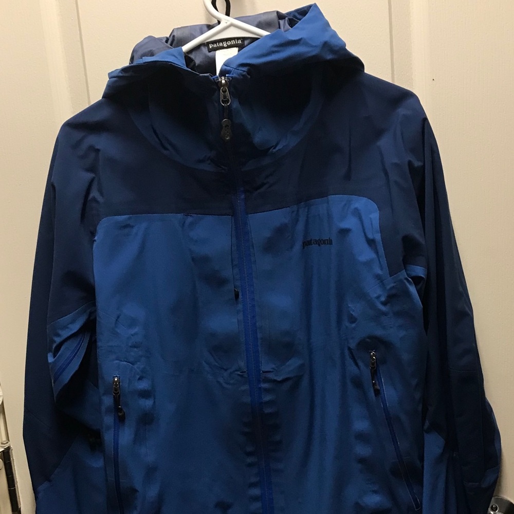 Patagonia ski shell, mens L blue